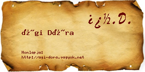Ági Dóra névjegykártya