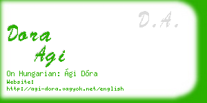 dora agi business card